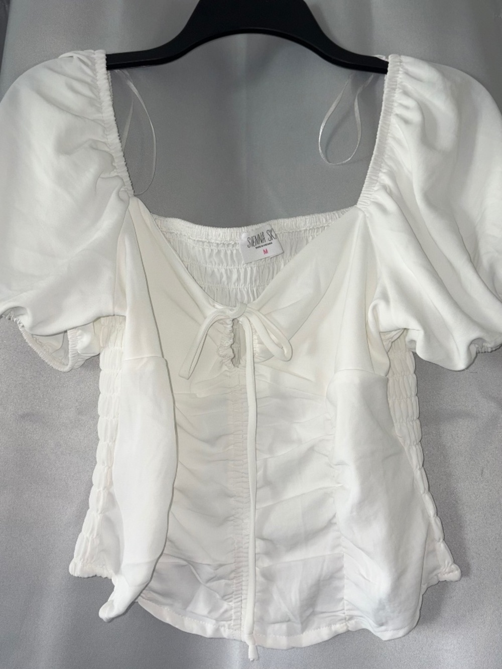 White crop blouse